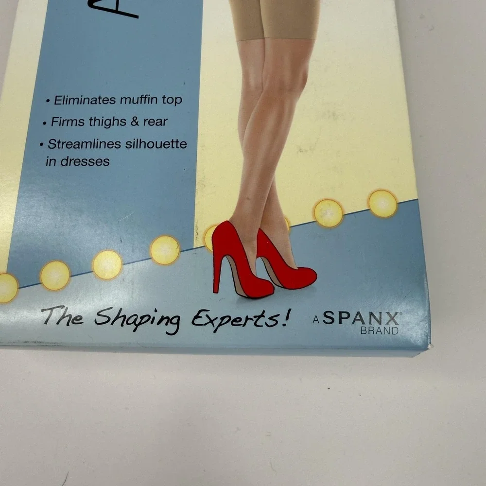 Assets By Sara Blakely Hi-Waist Mid-Thigh Shaper Womens 5 Nude Beige Spanx